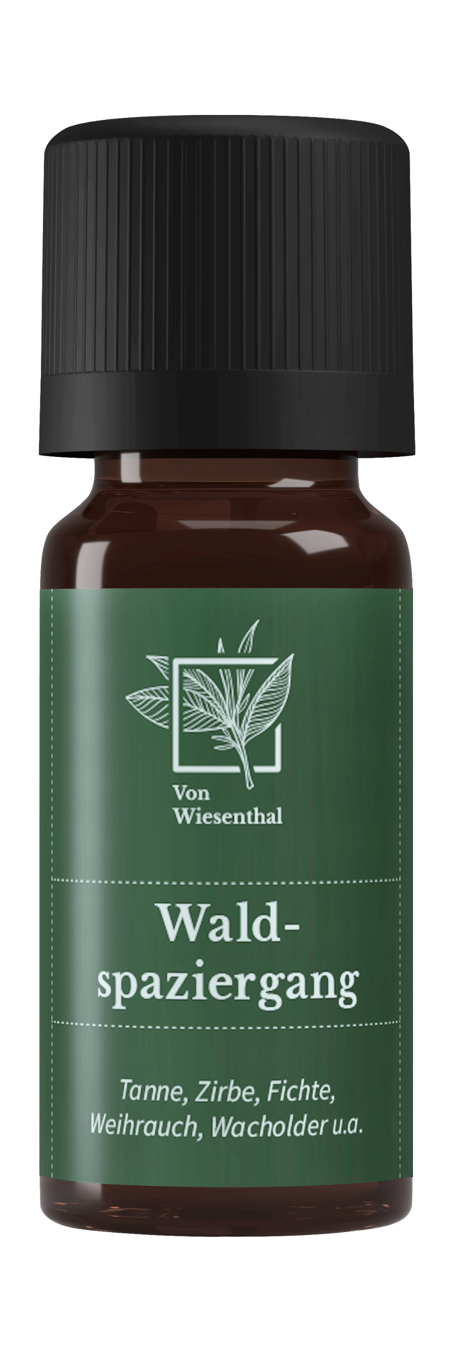 Eine Flasche des alpinen Von Wiesenthal Duftöls Waldspaziergang