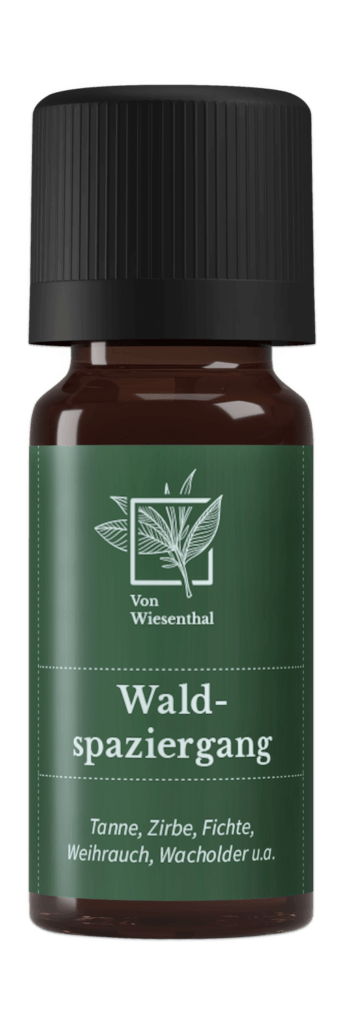 Eine Flasche des alpinen Von Wiesenthal Duftöls Waldspaziergang